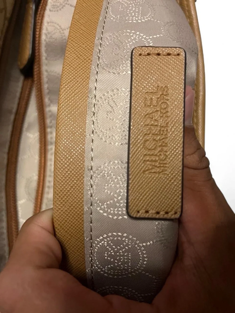 Michael Kors Beige/Tan Monogram Signature Tote